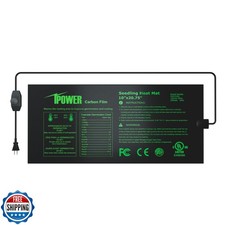 iPower Seeding Heat Mat with Thermostat Temperature Adjustable Knob, Durable