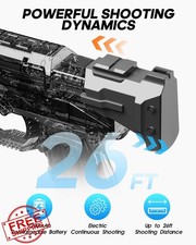 2P Electric Water Pistol Black Blue Transparent Automatic Squirt Gun