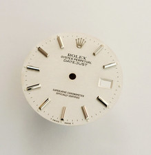 Genuine Factory Rolex Dial DateJust 36mm Silver Linen Stick Markers 16014-16220