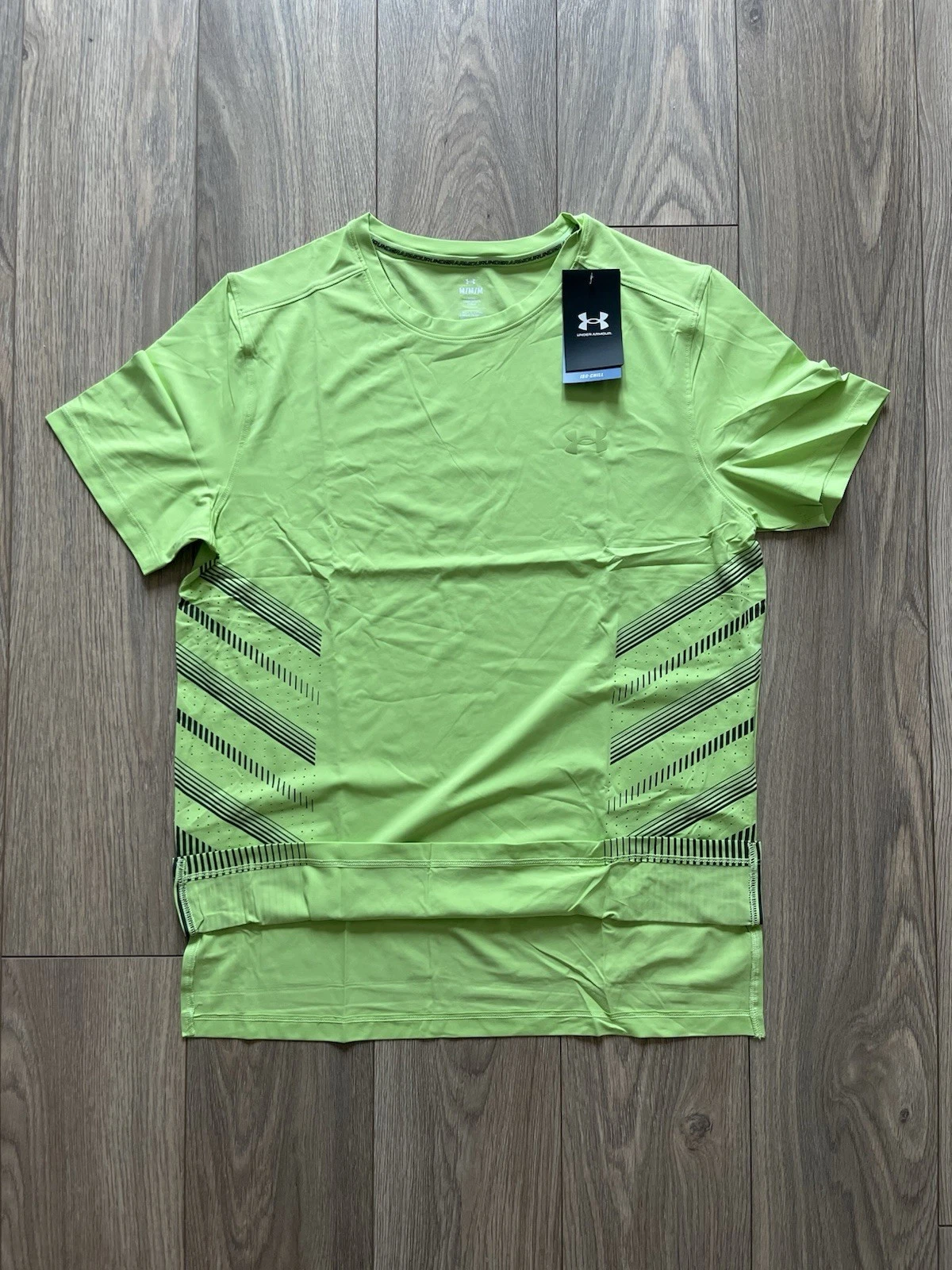 Under Armour Launch Elite Graphic T-Shirt Mens Medium Morph Green £55 RRP BNWT