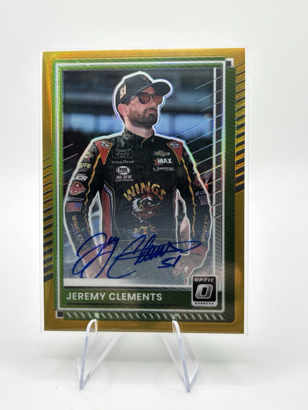 2025 Panini Donruss Nascar Gold Vinyl /10 Auto Jeremy Clements #66