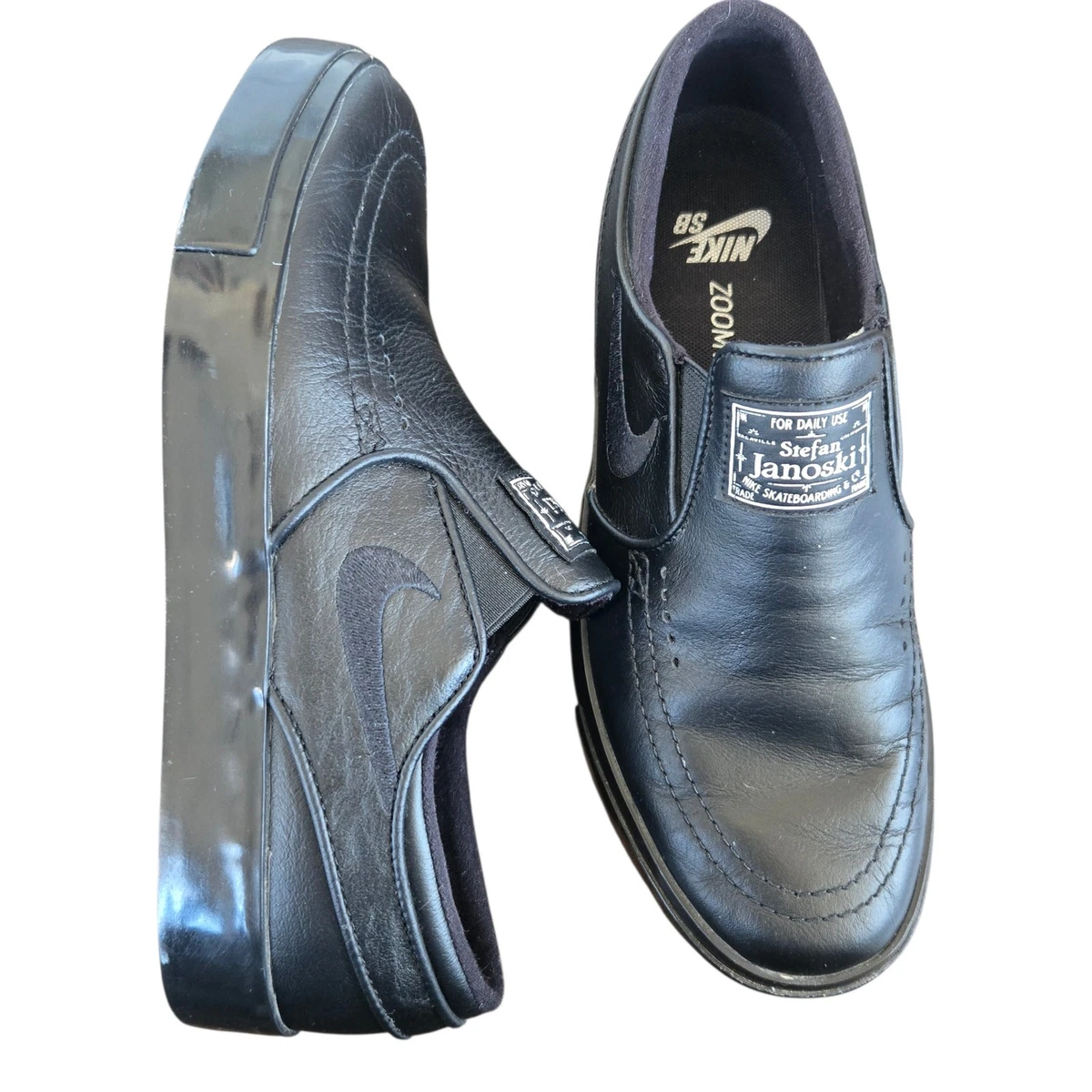 Nike SB Zoom Stefan Janoski Slip On Elite CPSL Black Skate Shoes Leather Men 6 Nike SB Zoom Stefan Janoski Slip-On Elite Aztec Men main image 3