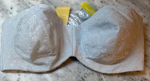 New DELIMIRA Size 34DD Strapless Minimizer Bra Underwire Convertible French Gray