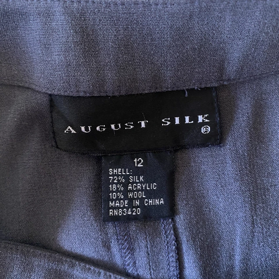 Maxi falda August Silk para mujer talla 12 gris 72 % seda mezcla de lana oficina comercial Foto 3 de 4