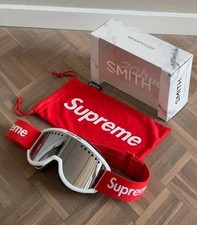 Supreme x Smith White Ski Snowboard Goggles Motocross ATV Dirt Bike New