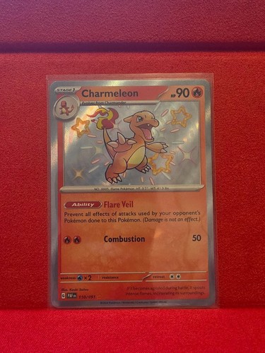 Charmeleon 110/091 SV Paldean Fates Holo Shiny Rare Pokemon