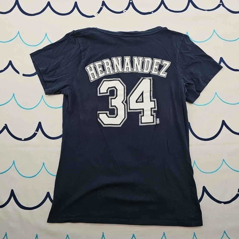 Camiseta Seattle Mariners Felix Hernandez Damas Cuello en V Por 5th & Ocean Talla L Foto 4 de 4