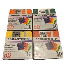 40 Memorex 3.5" Floppy Diskettes, 2SHD 1.44MB IBM Formatted Lot Of 4
