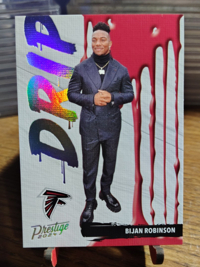 Bijan Robinson 2024 Panini Prestige Drip Insert SSP Case Hit