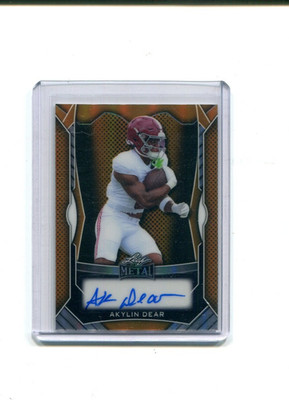 2025 Leaf Metal Autographs Gold Prismatic AK Akylin Dear Rookie Auto 1/1