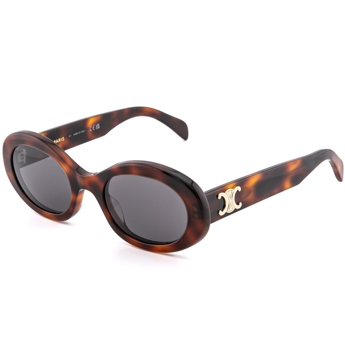 CELINE CL40194U 40194 TRIOMPHE Paris Brown Gold Logo Oval Unisex