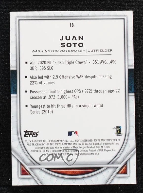 2021 Topps Tribute Juan Soto #18 - Image 2 of 2