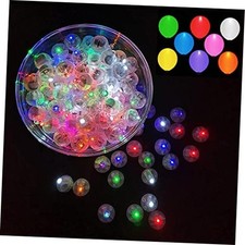 100pcs LED Balloon Lights, Rainbow Colored Round Led Flash 100PCS Multicolor