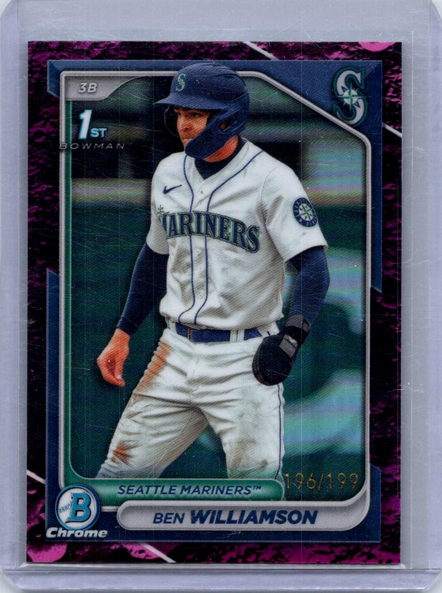 2024 Bowman #BCP-67 Ben Williamson Chrome Prospects Fuchsia Refractors #/199