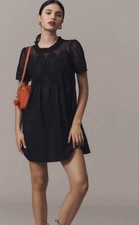 Iris Poplin Look Alike By Fashion Distinctive Lace Patch Mesh Neckline Dress XL