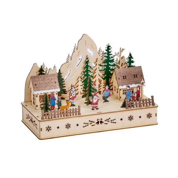 Three Kings InLit Santa's Woodland Village