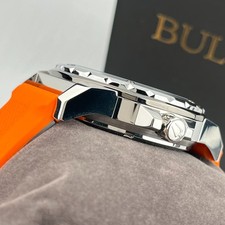 Bulova Marine Star 98A226 White Dial Rubber Strap Men's Watch Automatic Watch - Image 5