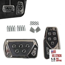 Car Pedal Pads, Anti-slip Transmission Brake and Accelerator Pedal 2 PCS Black