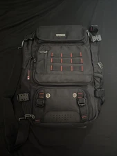 Witzman carry on travel Backpack black/red