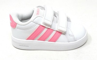 Adidas Grand Court Sneaker weiß/rosa Doppelreißverschluss Modell JP9376