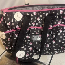 Disney Minnie Mouse Baby Diaper Bag Insulated Bottle Holder Pacifier Holder New