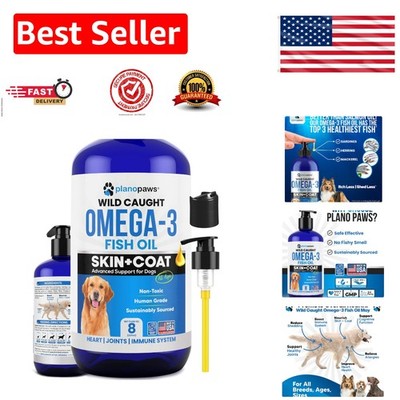 Omega 3 Fish Oil Supplement for Dogs - Natural Itch Relief & Coat Improvement
