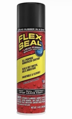 Flex Seal Black 14 oz. Liquid Rubber Spray   Waterproof Sealant Coating