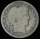 1907-D Barber Quarter, Good Condition