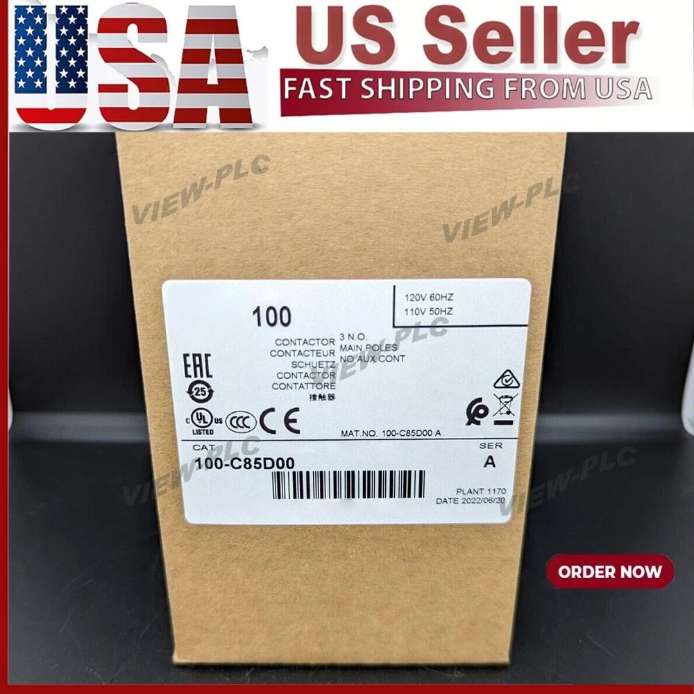 New AB100-C85D00 Ser A Contactor 85A 120V 60 Hz 100C85D00 In Box US Free Tax