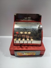 Vintage Western Stamping Co Tom Thumb Cash Register Toy Red Tin Made In USA