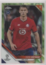 2021-22 Topps Chrome UCL Neon Green Lava Refractor Sven Botman #9 Rookie RC