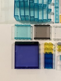 Lego Lot - Trans Color Pieces Parts - Windows, Satellites, Windshields
