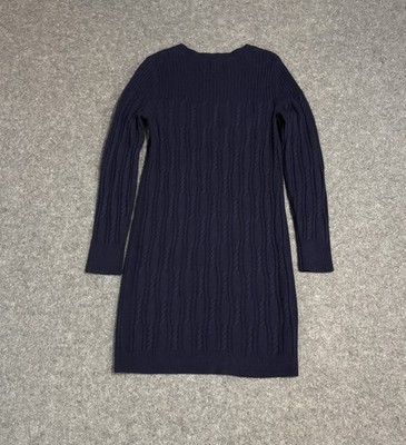banana republic cable knit sweater dress Filpucci Women's Small Merino Wool Navy Wool sweater