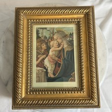 Botticelli Madonna Bambino Tela Con Cornice - Collezione Sacra Firma