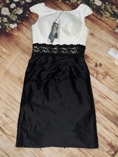 Elegant Satin & Lace Evening Dress - Size 8