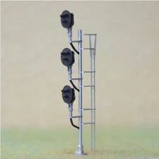 1 x HO scale model railroad 3-colors type G block signal steel 3 targets #GS3