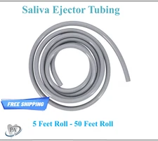 10FT -50 FT Dental Saliva Ejector Tubing 3/16 Dia Ejectors Long Hose Tubes 1775G