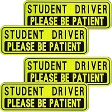 4 PCS Student Driver Magnet for Car, New Driver Magnet for Color: Yellow/Black