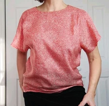 Lot 3 Silk 💯 Blouses Tops  Sz Up To M Multicolour Office Party  Under Jacket 