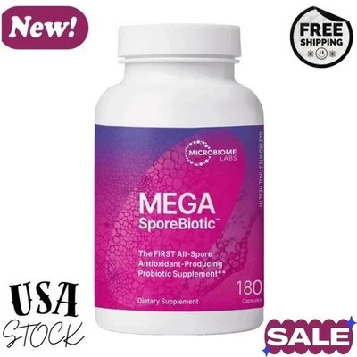Mega Sporebiotic 180 Capsules Microbiome, Gut Health Probiotic Men And Women