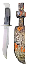 Buck 119 Leather Knife Sheath Right Pull with Camouflage canvas sun set print