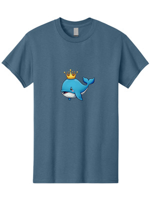 Dolphin-King Mens Graphic Tee, 100% Cotton, Casual Summer Wear