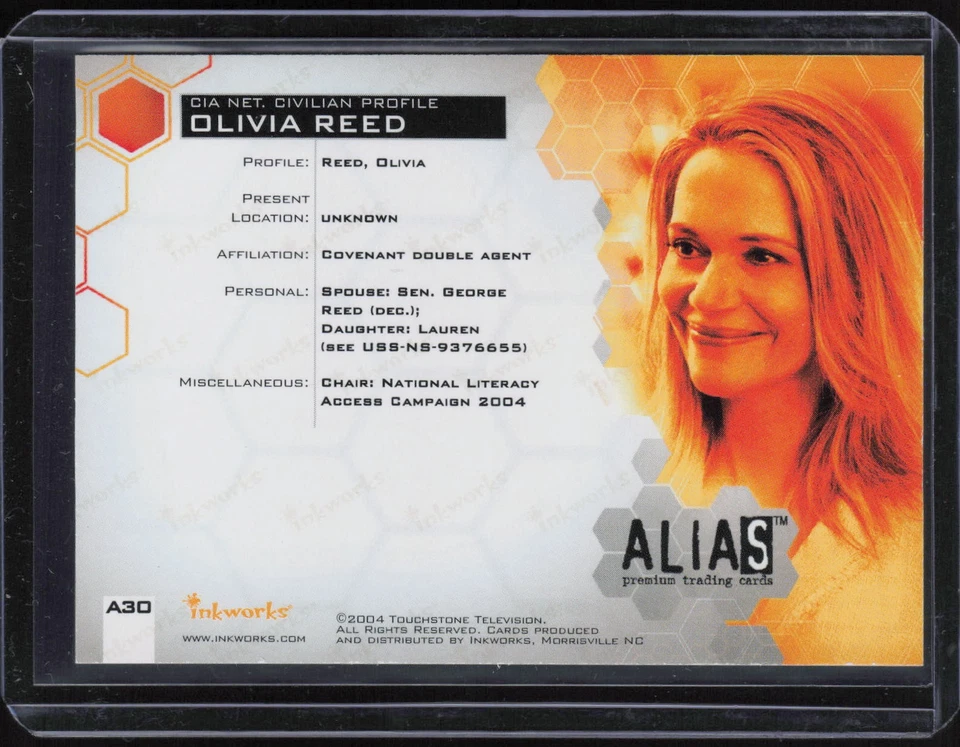 2004 Inkworks Alias Olivia Reed Peggy Lipton Auto Autograph  - Image 2 of 2