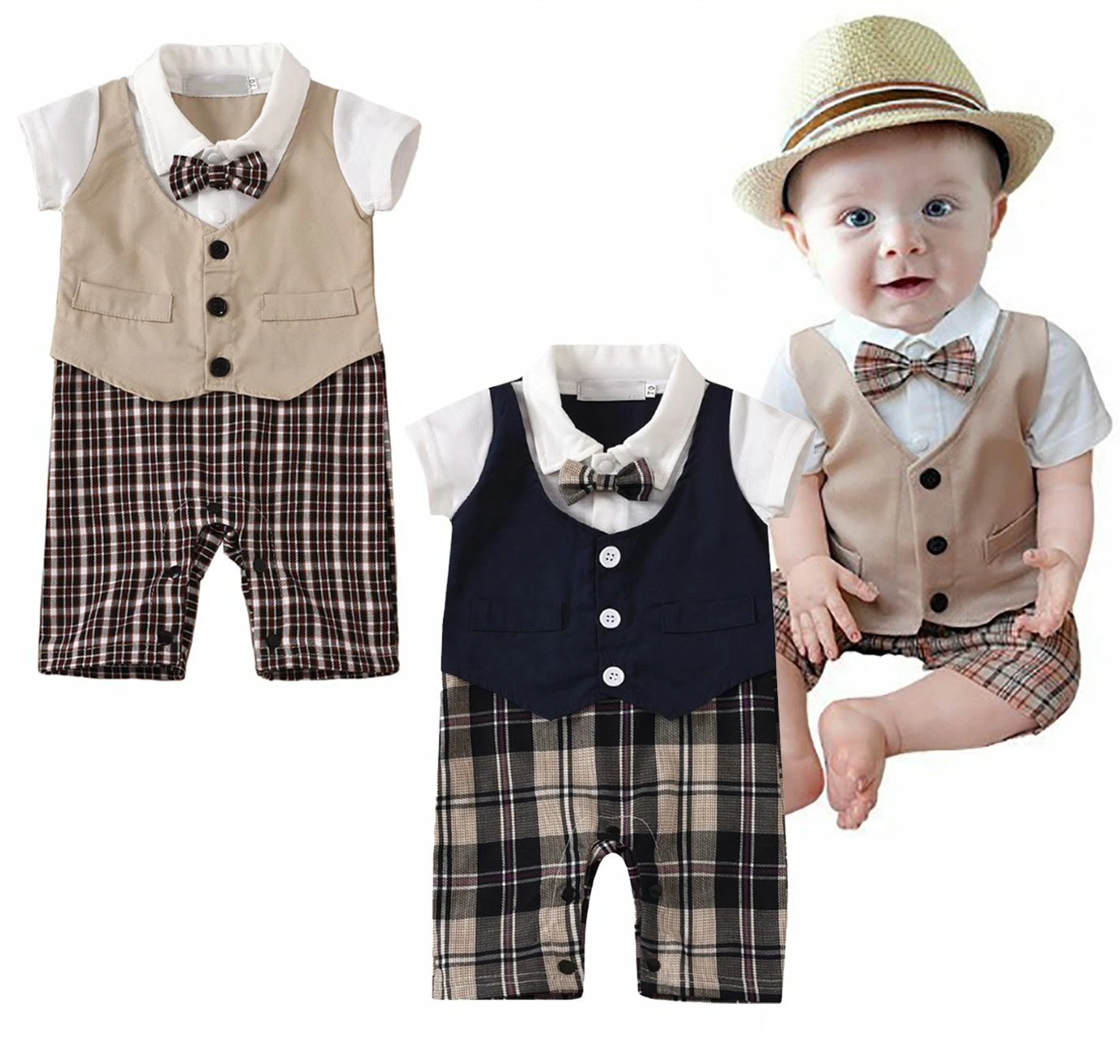 Infant Baby Boy Gentleman Outfit Bow Tie Romper Tops Party Jumpsuit Clothes New
Opens in a new windo