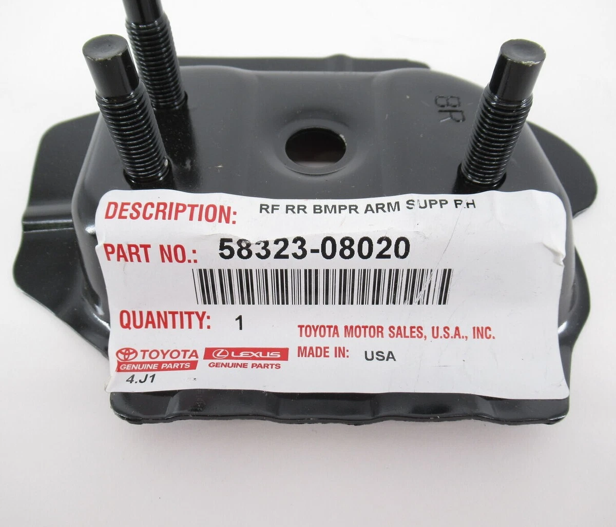 Genuine OEM Toyota 58323-08020 Passenger RH Rear Bumper Bracket  