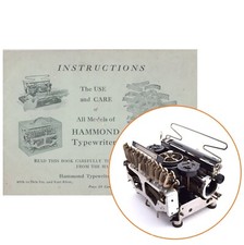 Folding Hammond Multiplex Typewriter Instruction Manual User Repro Antique Vtg thumbnail