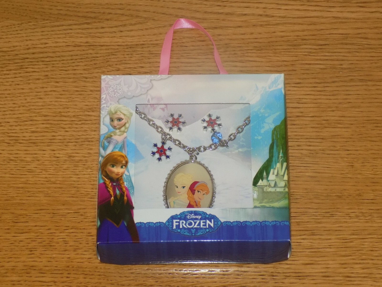 Disney Princess Jewellery Set - Frozen Elsa & Anna Necklace & Earrings NEW