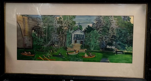 Vintage Raoul Dufy Lithograph Joinville 1938 Wood Framed & Matted A+ Large 35"
