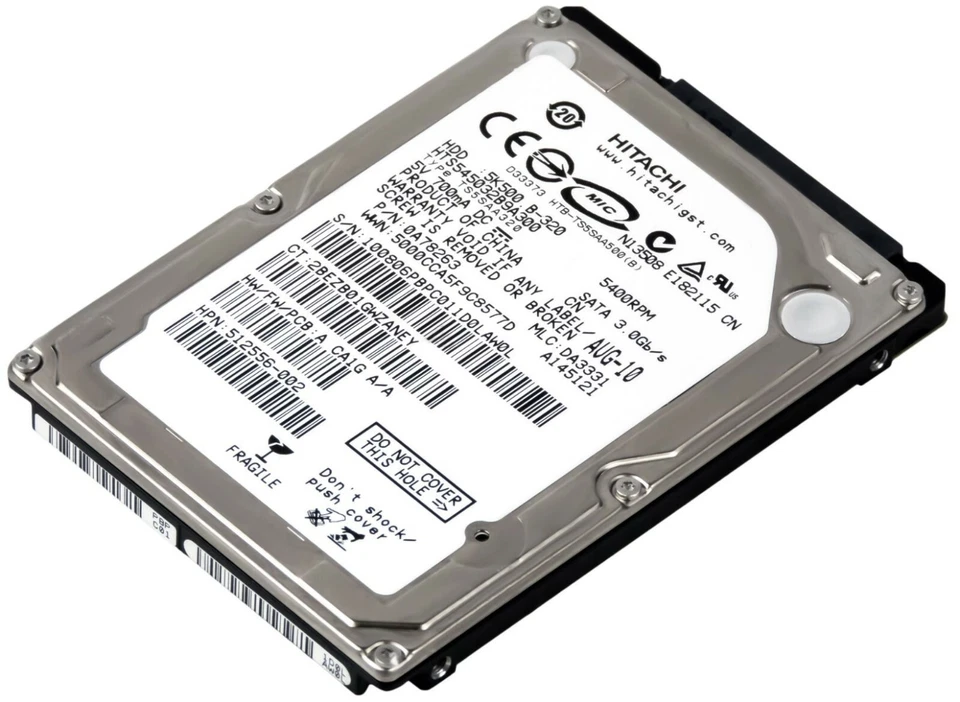 Hitachi Travelstar 5K500.B 320GB 5400U/Min 8MB SATA II HTS545032B9A300 2.5 " ' - Photo 2/3