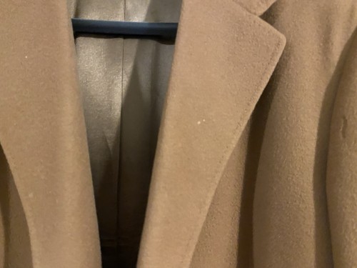 Custom H&R Block Henry Bloch Founder Camel Hair Overcoat 44R slim Fit Bespoke - Picture 10 of 22